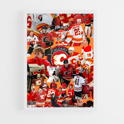 ap-calgary flames-13 cadre Blanc