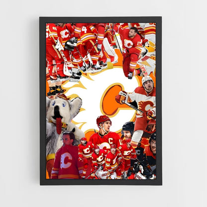 ap-calgary flames-14 cadre Noir