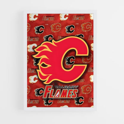 ap-calgary flames-4 cadre Blanc