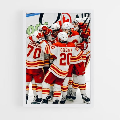 ap-calgary flames-7 cadre Blanc