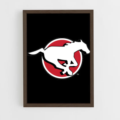 ap-calgary stampeders-1 cadre Bois foncé