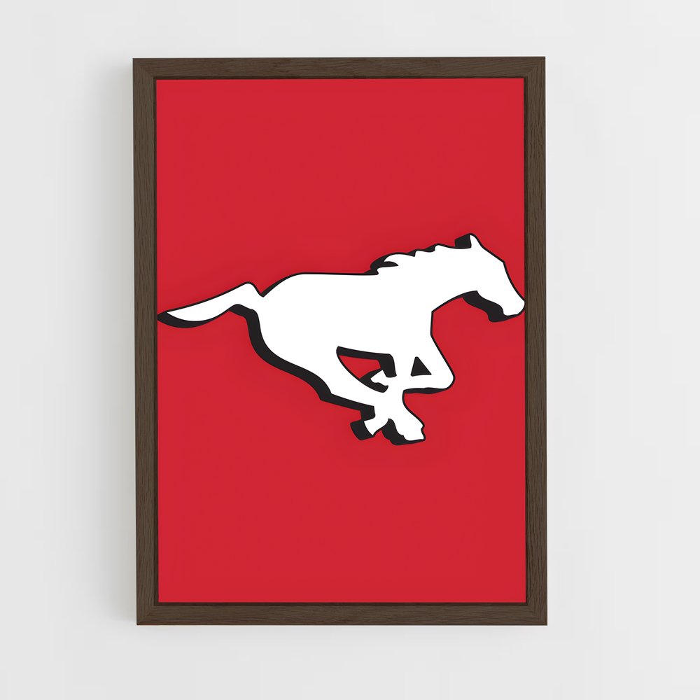 ap-calgary stampeders-5 cadre Bois foncé