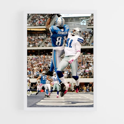 ap-calvin johnson-9 cadre Blanc