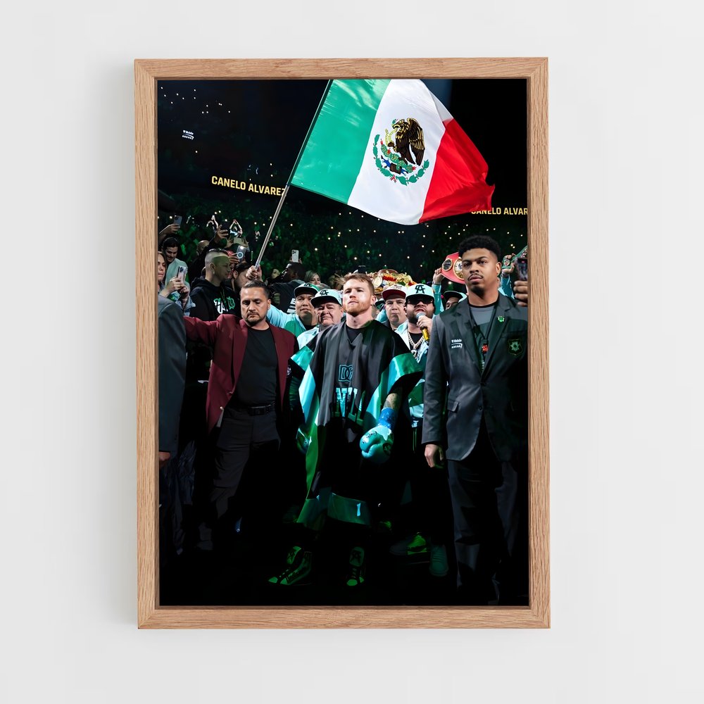 ap-canelo alvarez-4 cadre Bois clair