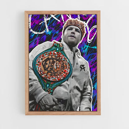 ap-canelo alvarez-5 cadre Bois clair
