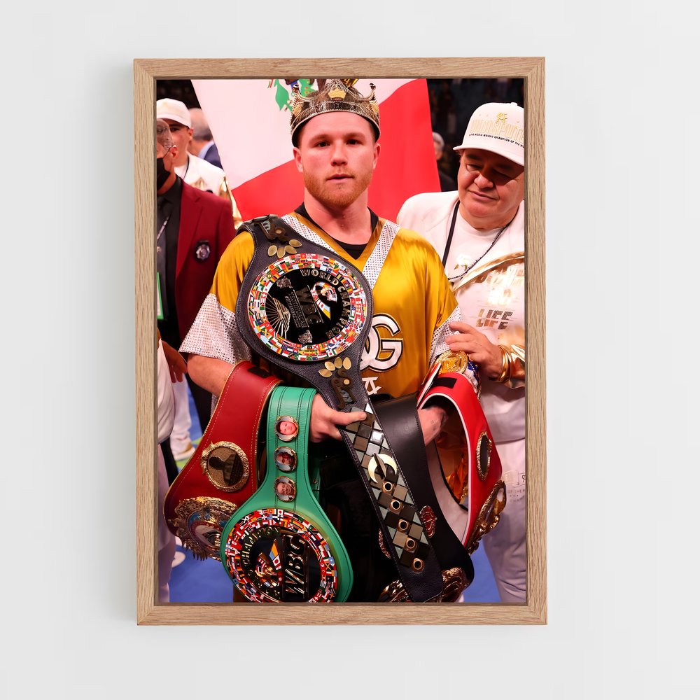 ap-canelo alvarez-7 cadre Bois clair