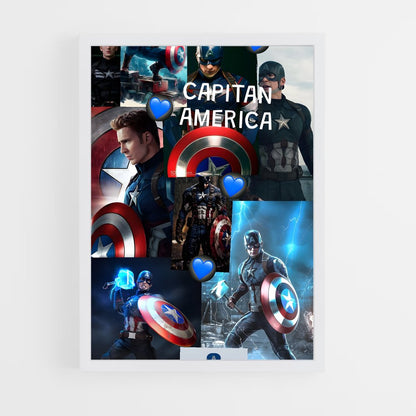 ap-captain america-1 cadre Blanc