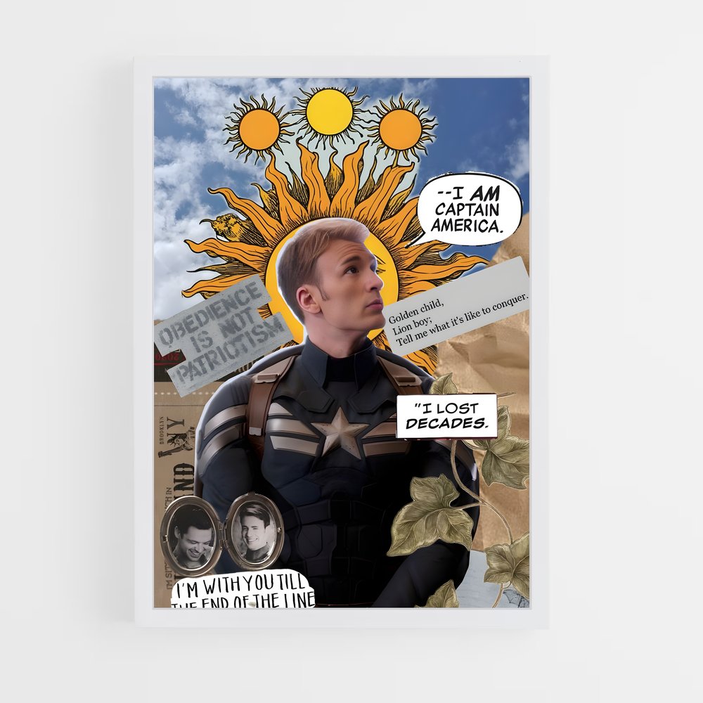 ap-captain america-3 cadre Blanc
