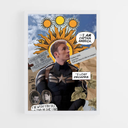 ap-captain america-3 cadre Blanc