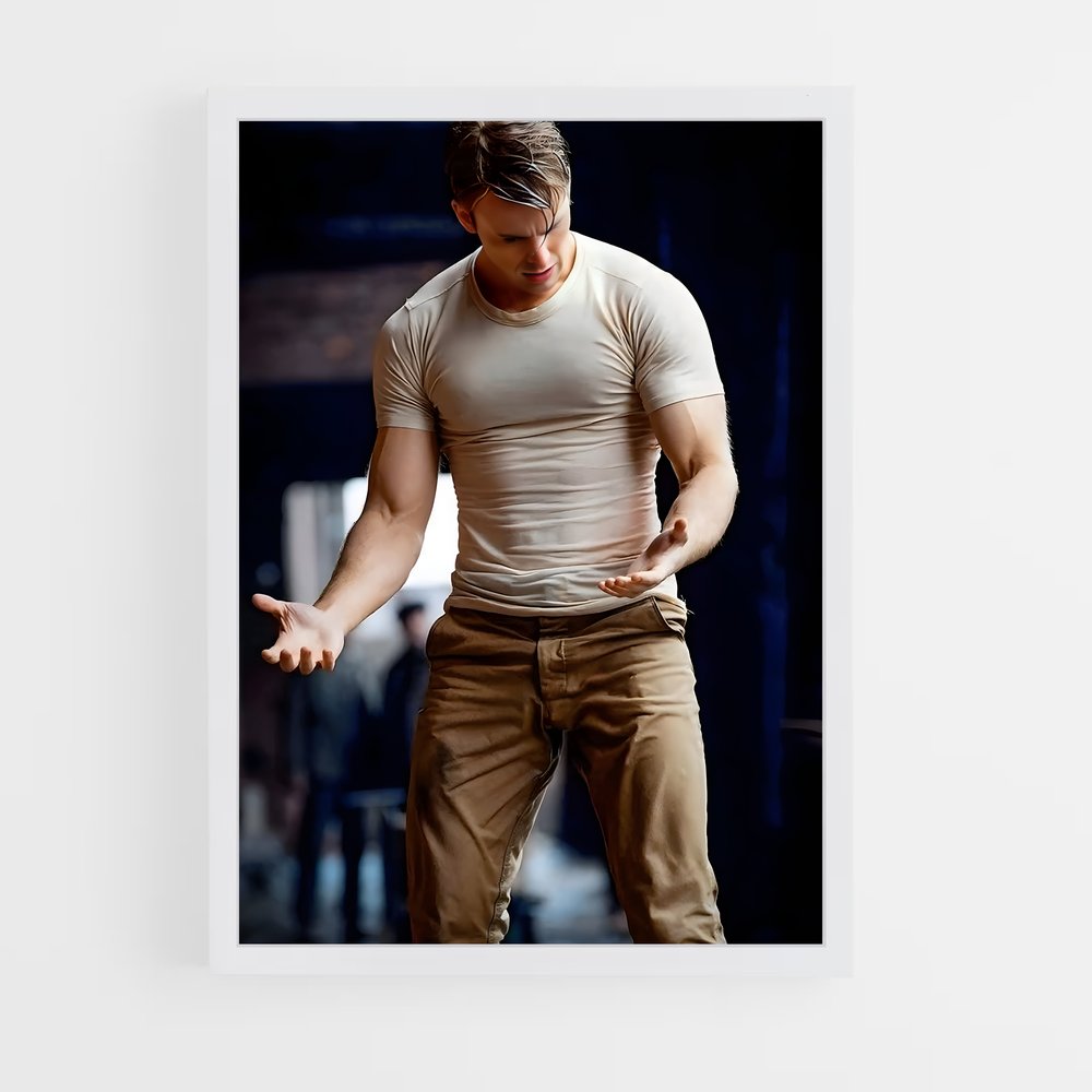 ap-captain america-5 cadre Blanc