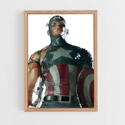 ap-captain america-9 cadre Bois clair