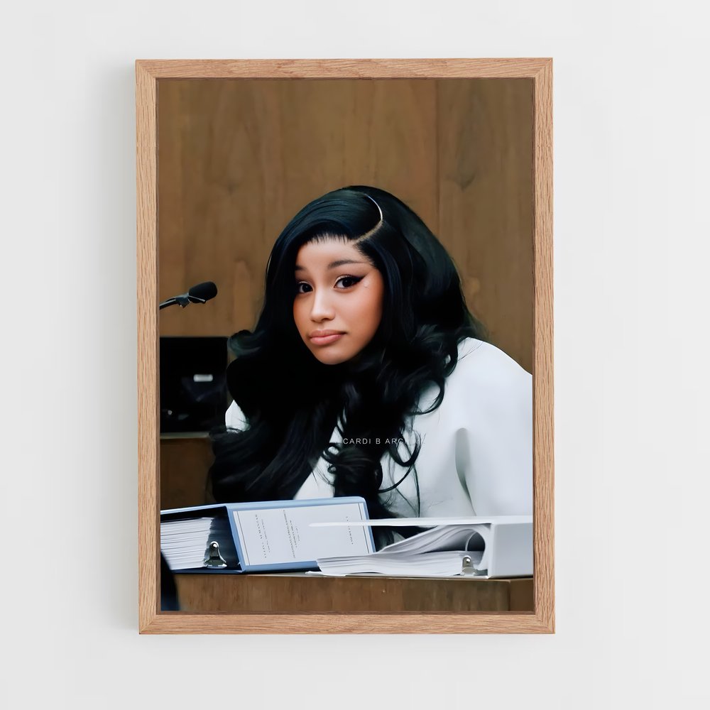 ap-cardi b-6 cadre Bois clair