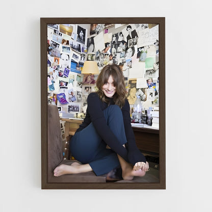 ap-carla bruni-3 cadre Bois foncé