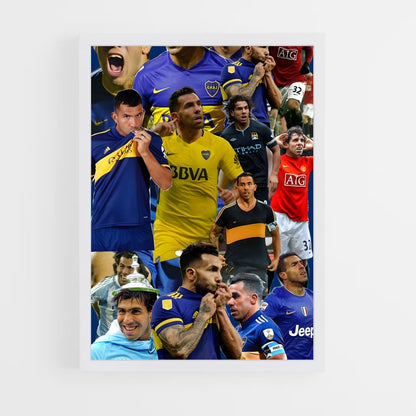 ap-carlos tevez-10 cadre Blanc