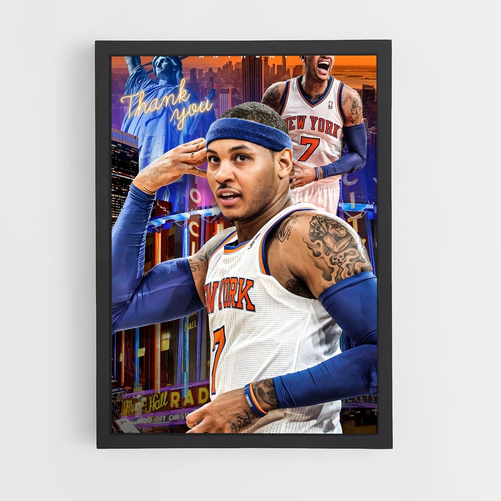 ap-carmelo anthony-10 cadre Noir