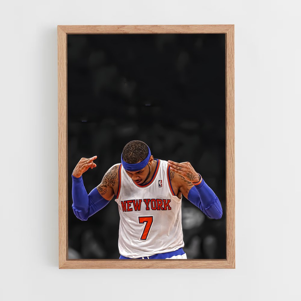 ap-carmelo anthony-9 cadre Bois clair