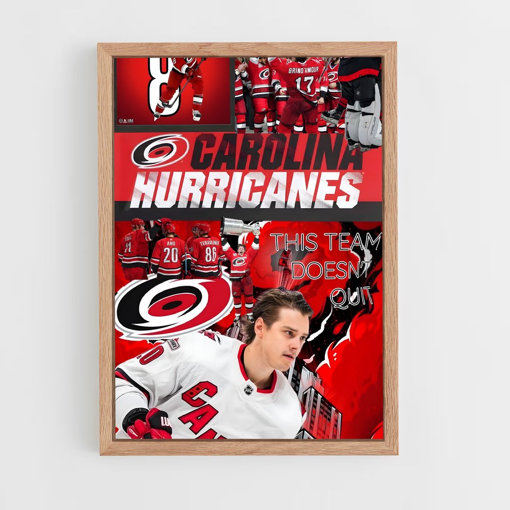 ap-carolina hurricanes-4 cadre Bois clair