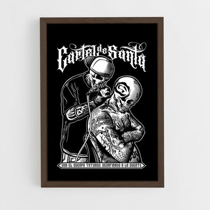 ap-cartel de santa-5 cadre Bois foncé