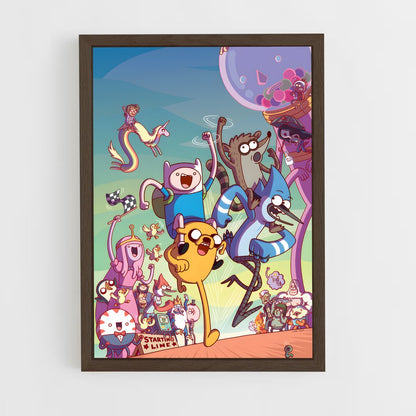 ap-cartoon network-1 cadre Bois foncé