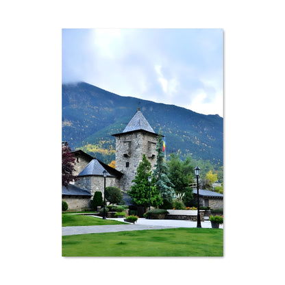 Poster Église en Montagne
