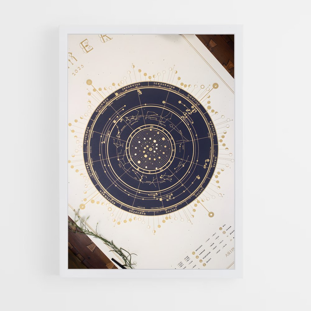 ap-celestial map-2 cadre Blanc