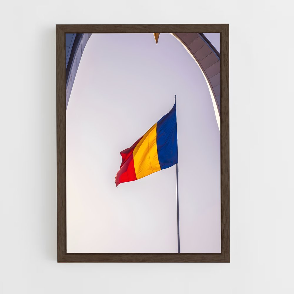 ap-chad flag-2 cadre Bois foncé