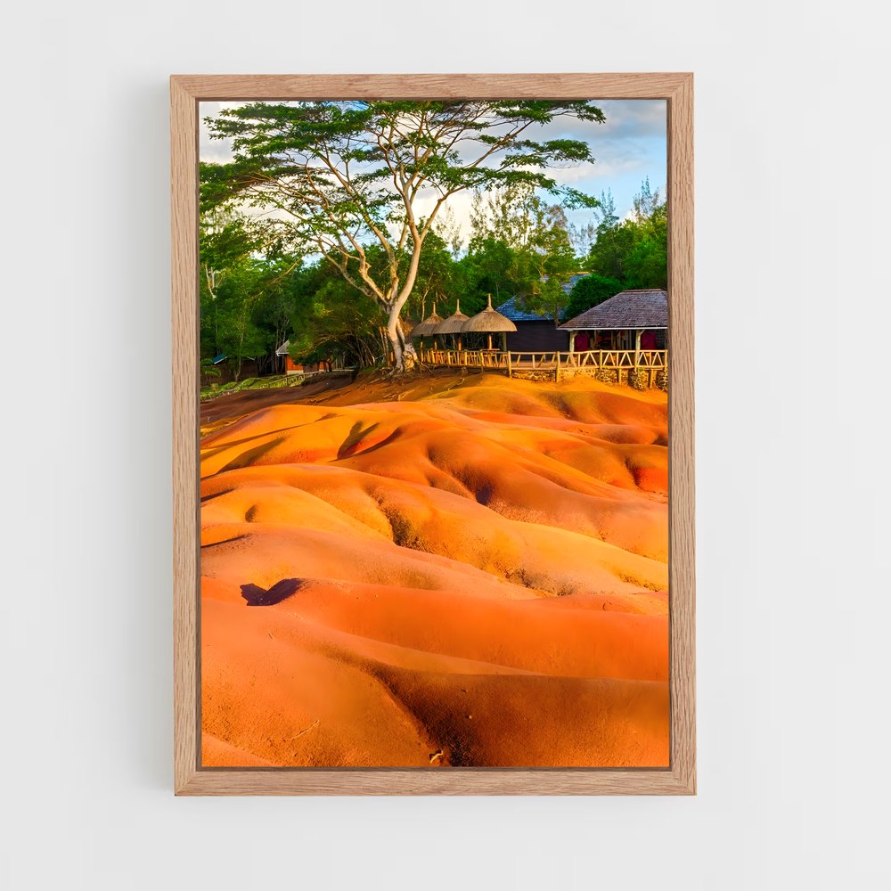 ap-chamarel coloured earths-3 cadre Bois clair