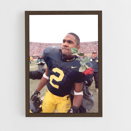 ap-charles woodson-1 cadre Bois foncé
