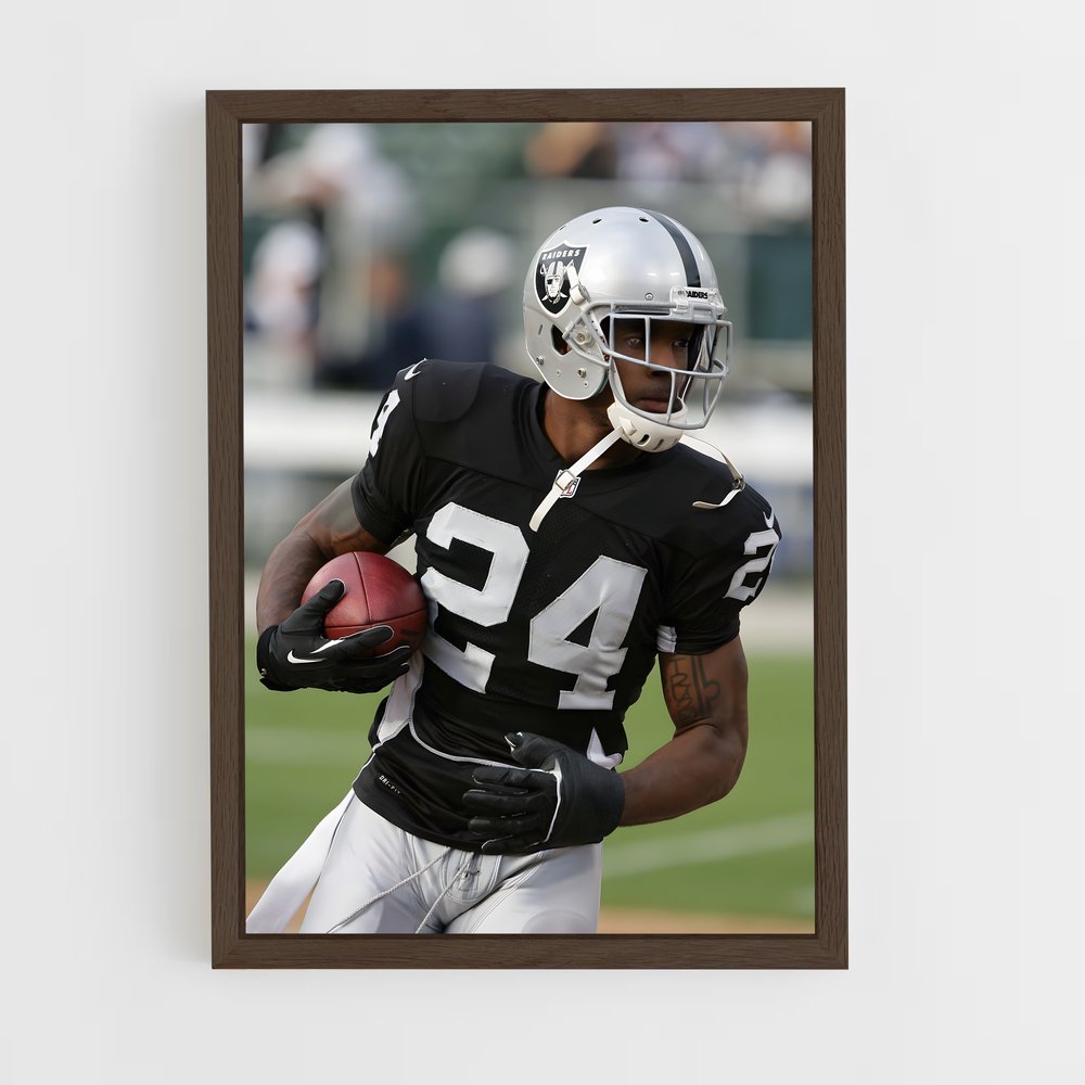 ap-charles woodson-10 cadre Bois foncé