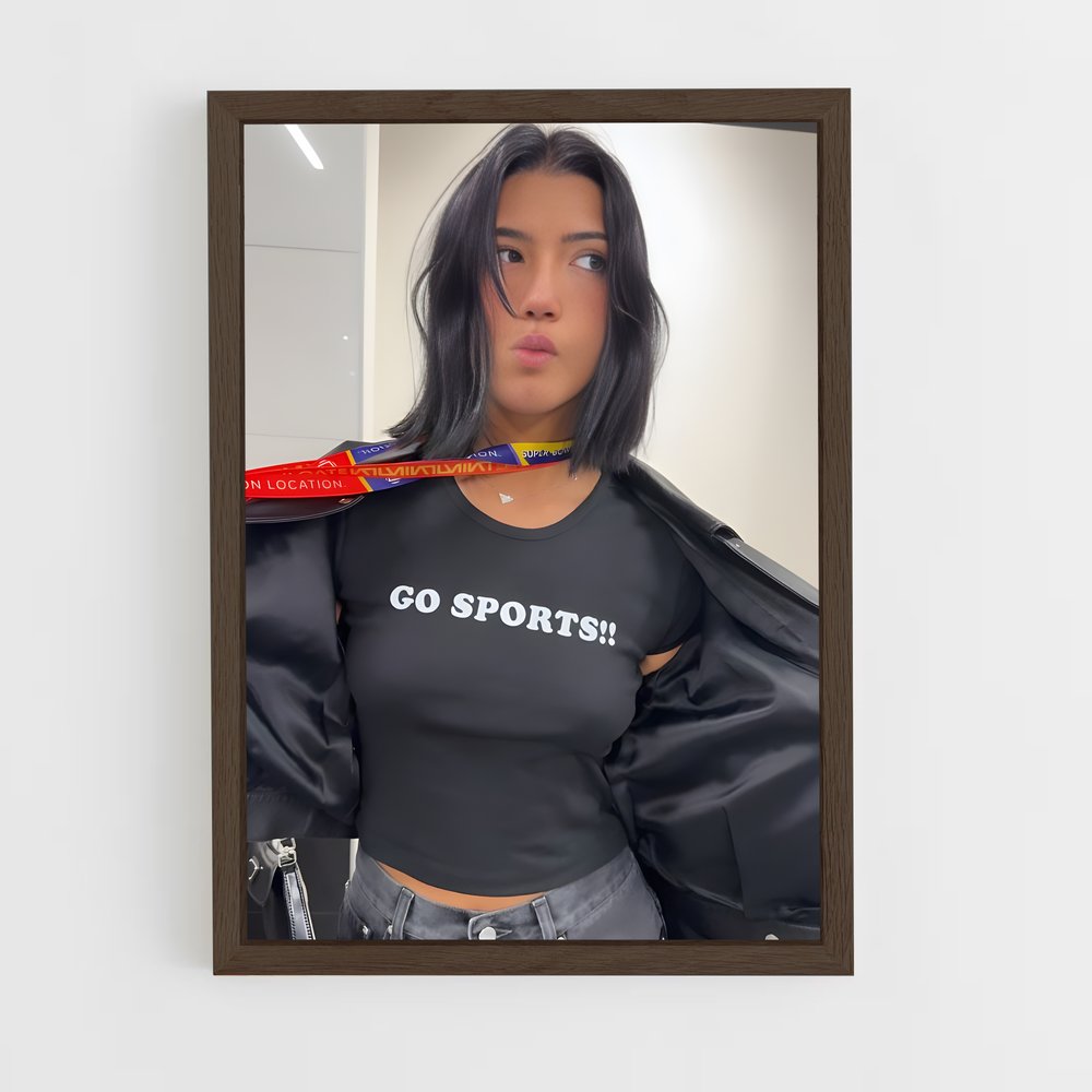 ap-charli d'amelio-9 cadre Bois foncé
