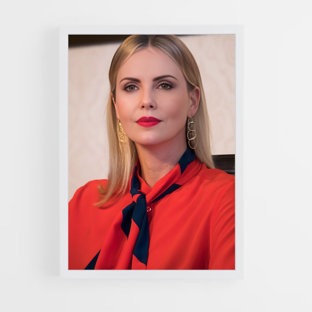ap-charlize theron-10 cadre Blanc
