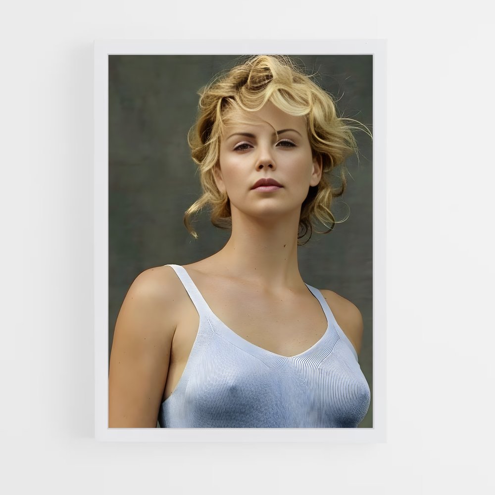 ap-charlize theron-4 cadre Blanc