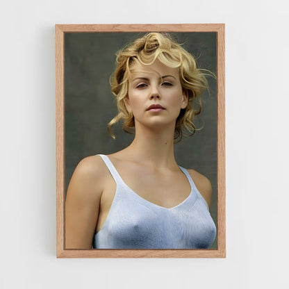 ap-charlize theron-4 cadre Bois clair
