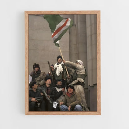 ap-chechnya flag-3 cadre Bois clair