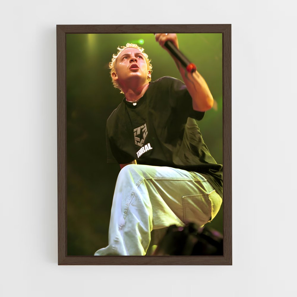 ap-chester bennington-1 cadre Bois foncé