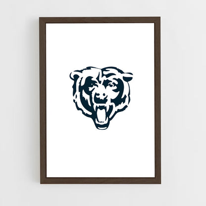 ap-chicago bears-2 cadre Bois foncé