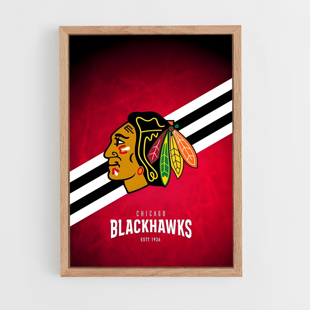 ap-chicago blackhawks-1 cadre Bois clair