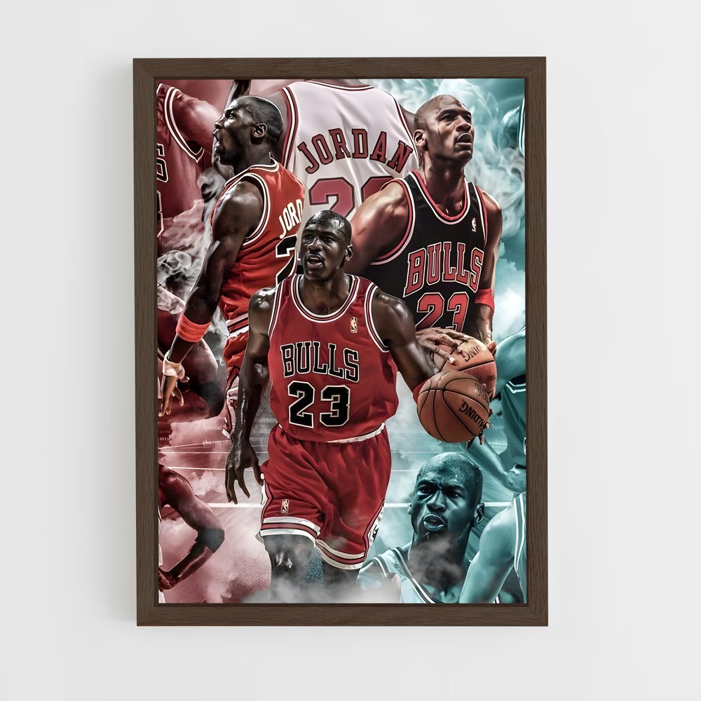 ap-chicago bulls-2 cadre Bois foncé