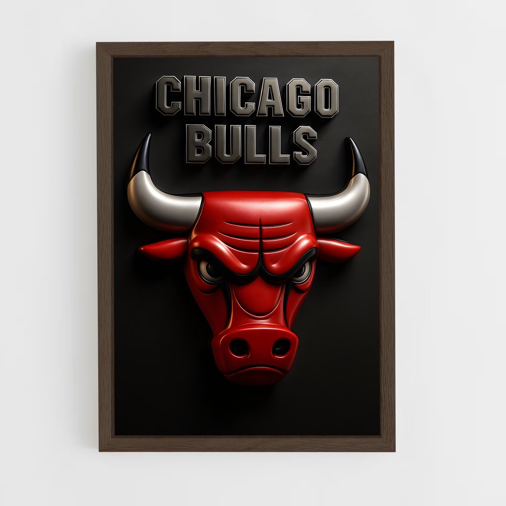 ap-chicago bulls-6 cadre Bois foncé