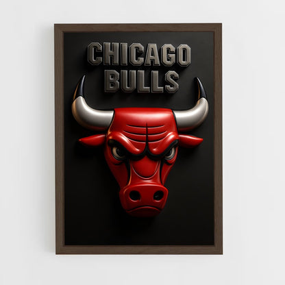 ap-chicago bulls-6 cadre Bois foncé
