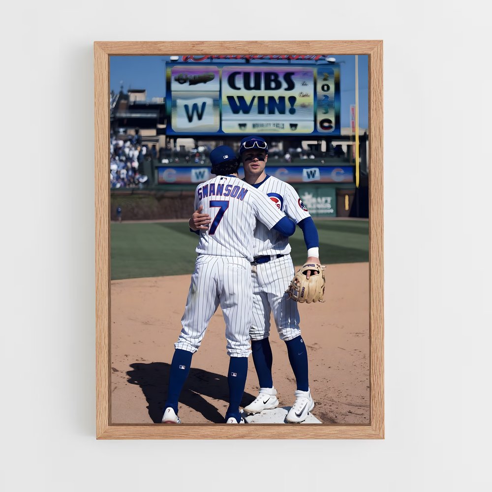 ap-chicago cubs-2 cadre Bois clair
