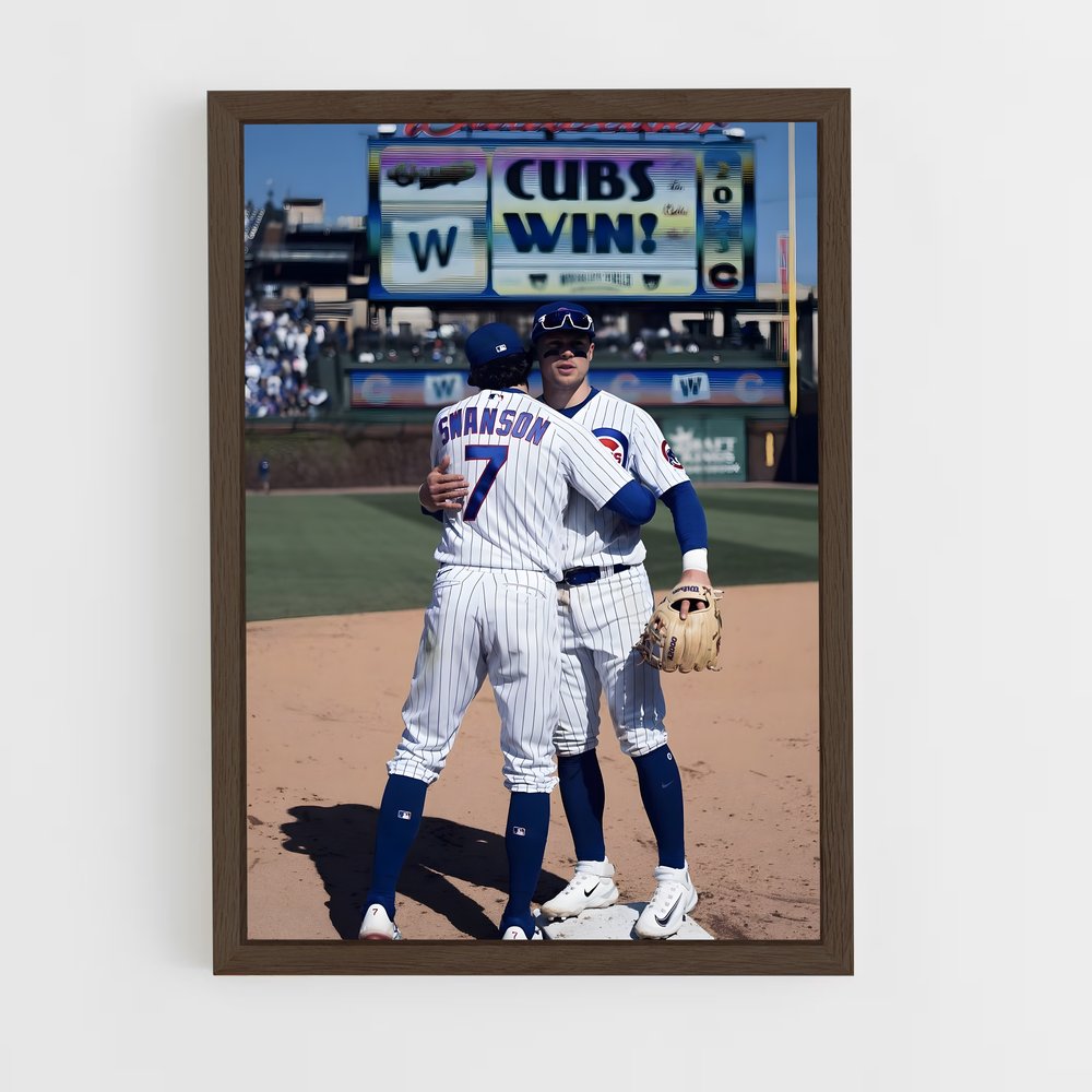 ap-chicago cubs-2 cadre Bois foncé