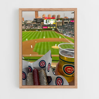ap-chicago cubs-3 cadre Bois clair