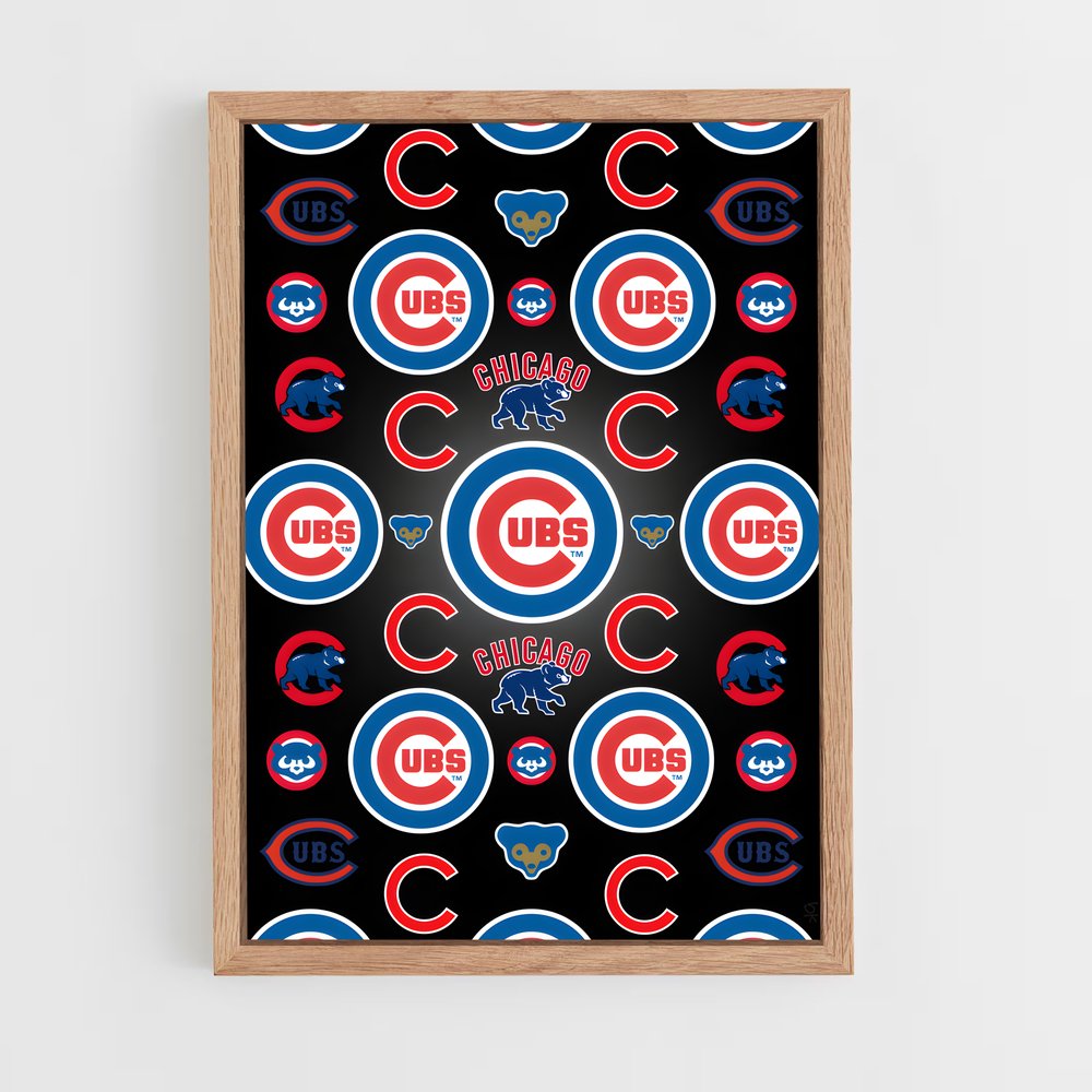 ap-chicago cubs-5 cadre Bois clair