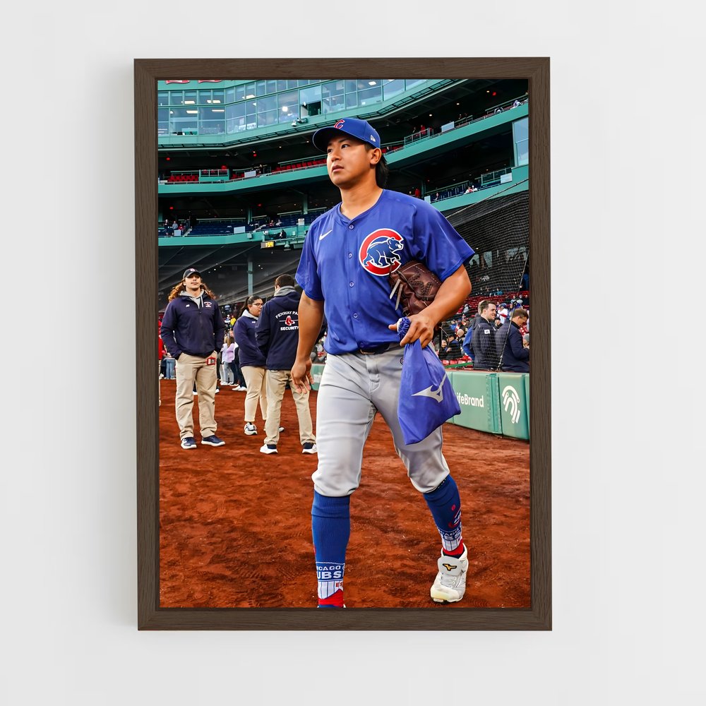 ap-chicago cubs-7 cadre Bois foncé