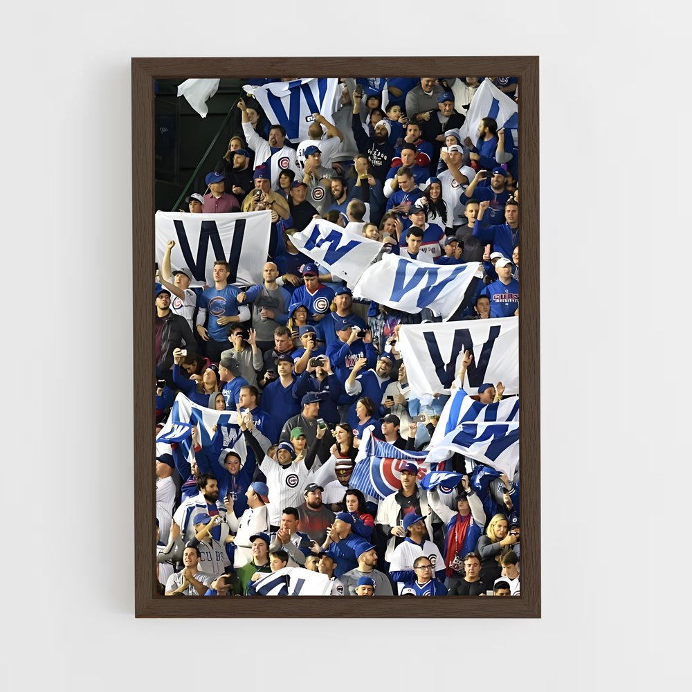 ap-chicago cubs-8 cadre Bois foncé