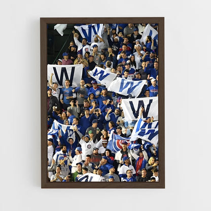 ap-chicago cubs-8 cadre Bois foncé