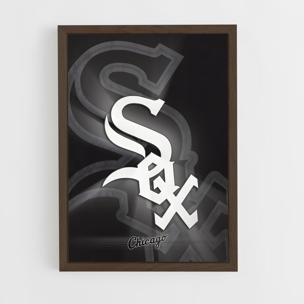 ap-chicago white sox-3 cadre Bois foncé
