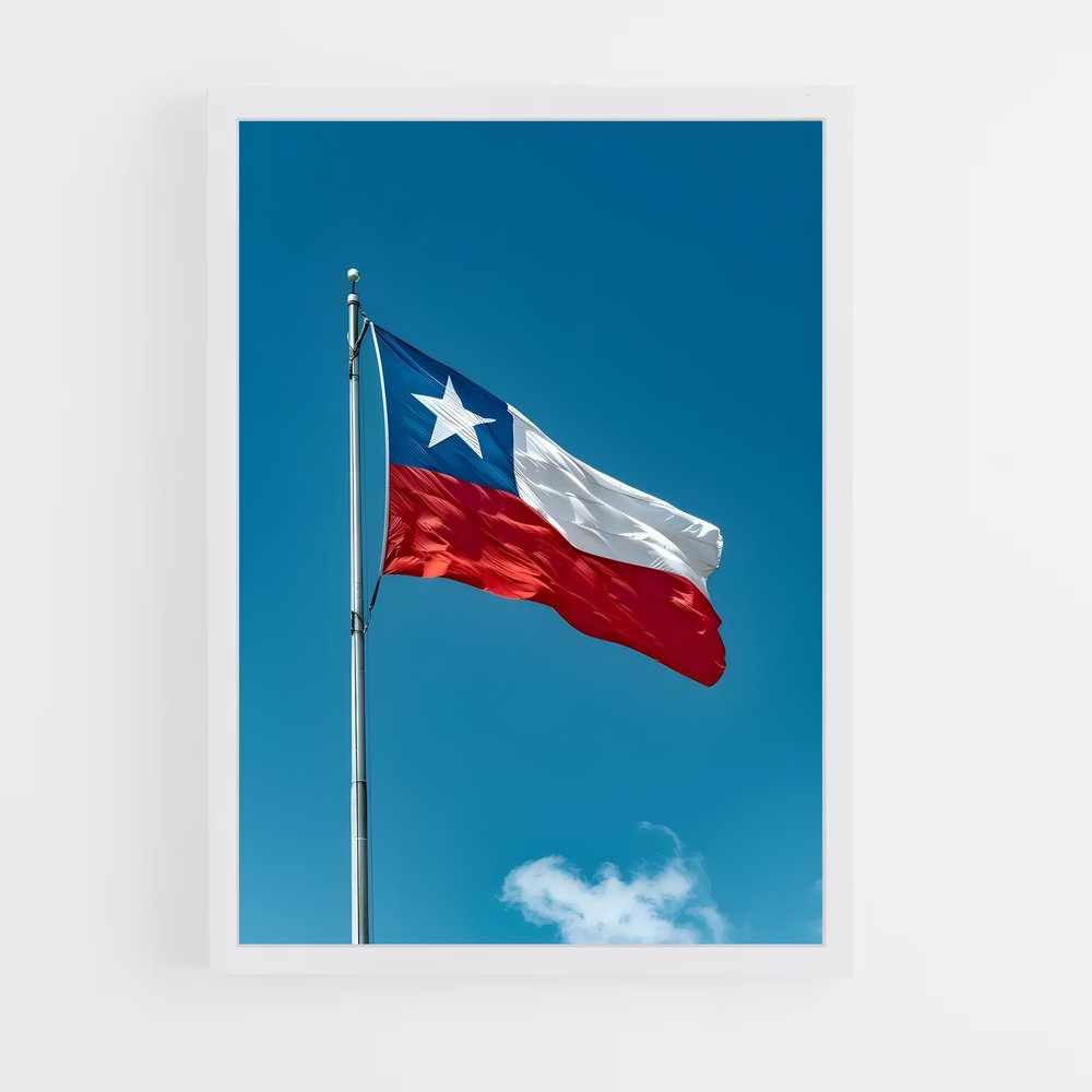 ap-chile flag-1 cadre Blanc