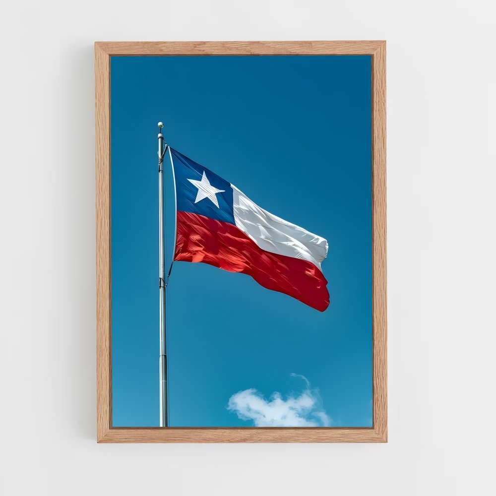 ap-chile flag-1 cadre Bois clair